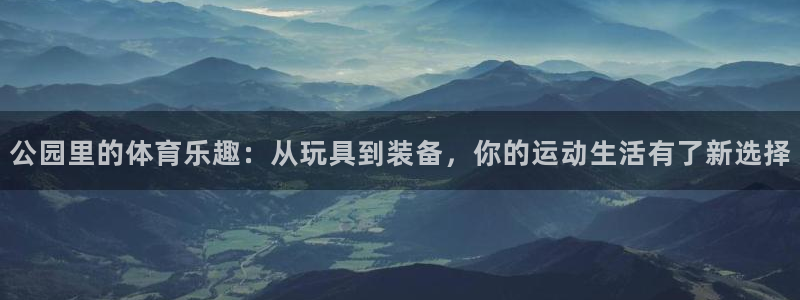 征途国际娱乐是那个系列的台子：公园里的体育乐趣：从玩具到装备